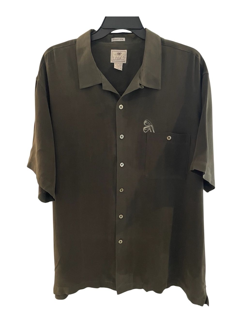 Luau Limited Edition 100% Finest Silk Embroidered Button-Down